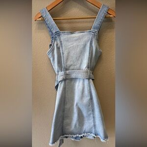 Large peace love eco by rewash demin dress